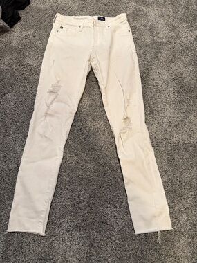 AG Adriano Goldschmied White Slim Denim Jeans size 27r